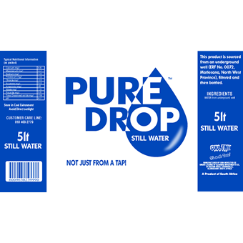5lt Pure Drop, Still Water, This is one of our newest editions and quite popular with everyone!